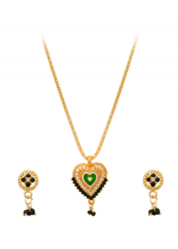 Best Trust Fashion 18K Gold Plated Kite Diamond Shape Design Necklace With Crystal Stones, TB10